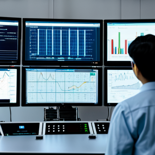 Home 26 **
A modern electricity grid control room, filled with screens displaying real-time data analysis of power flow and equipment status. An AI-powered system is predicting potential failures in aged equipment based on sensor data. Engineers in professional attire are monitoring the system. Fully clothed, appropriate content, safe for work, perfect anatomy, natural proportions, professional environment, modest.
**