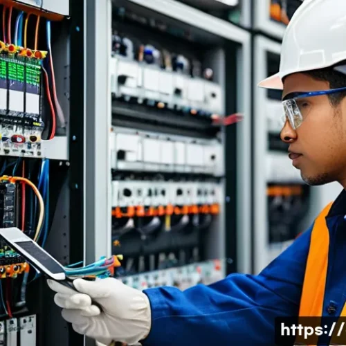 Home 10 전기분야에서의 실습생 관리 방법 - **Prompt: "A diverse group of young electrical apprentices, dressed in clean, practical work uniform...